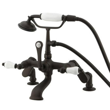 Kingston Brass Vintage Deck Mount Clawfoot Tub Filler with Hand Shower Clawfoot Tub Filler Kingston Brass